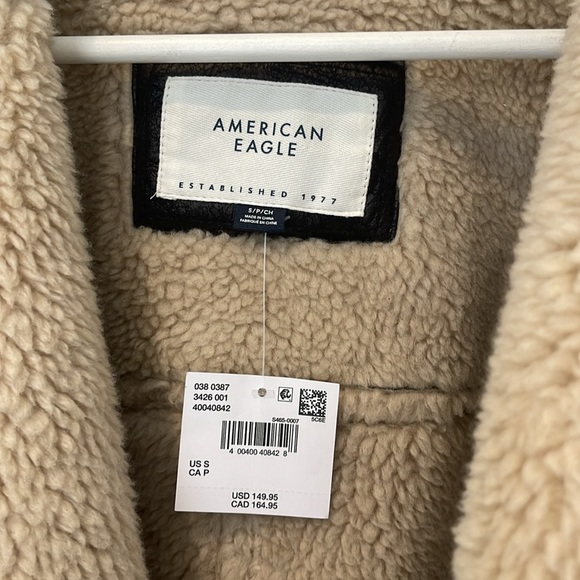 American Egale aviator winter jacket faux fur and leather - Picture 7 of 8